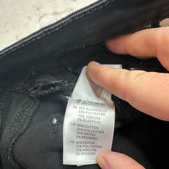 Articles of Society Jet Black High Rise Skinny Jeans Jeggings sz 32 Women’s 14 - Picture 3 of 9